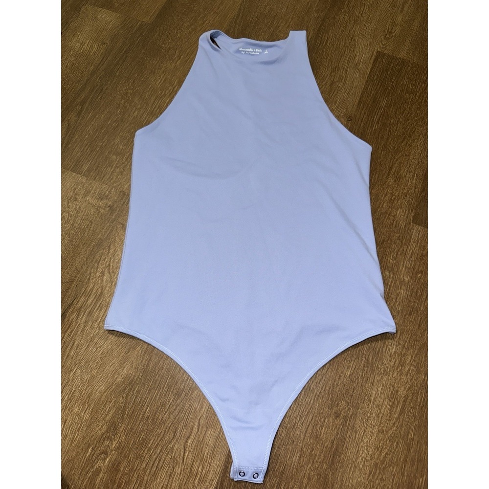 Abercrombie & Fitch Women's Soft A&F High Neck Asymmetrical Bodysuit Large